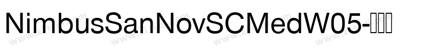 NimbusSanNovSCMedW05字体转换
