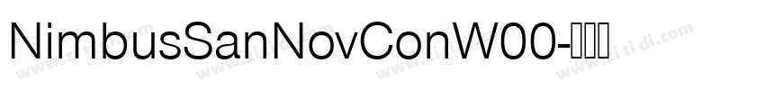 NimbusSanNovConW00字体转换