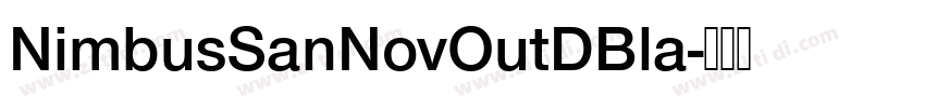 NimbusSanNovOutDBla字体转换