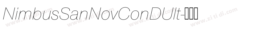 NimbusSanNovConDUlt字体转换