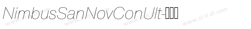 NimbusSanNovConUlt字体转换
