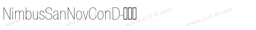 NimbusSanNovConD字体转换