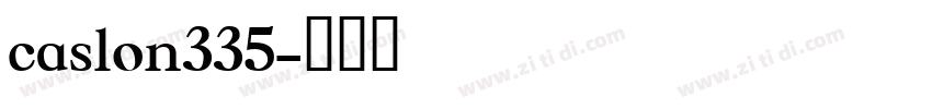 caslon335字体转换