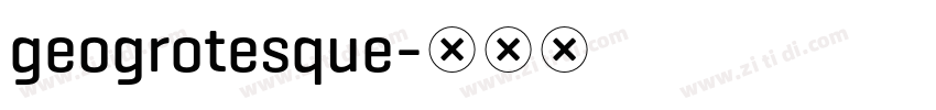 geogrotesque字体转换