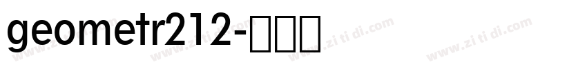 geometr212字体转换