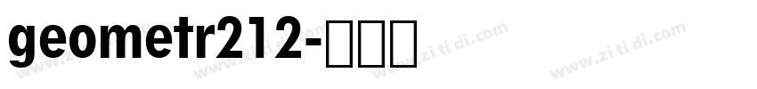 geometr212字体转换