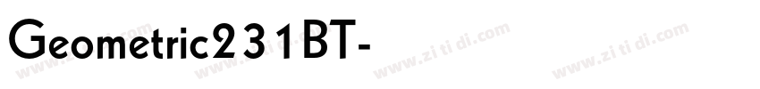 Geometric231BT字体转换