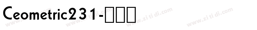 Ceometric231字体转换