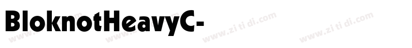 BloknotHeavyC字体转换