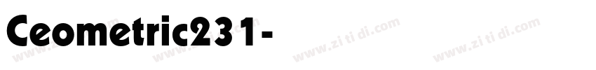 Ceometric231字体转换