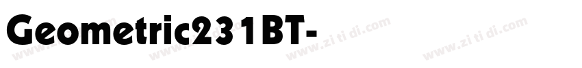 Geometric231BT字体转换