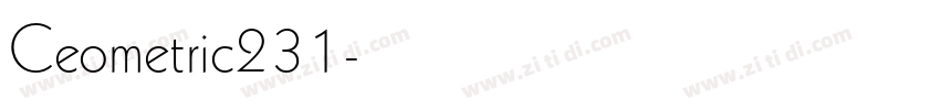 Ceometric231字体转换