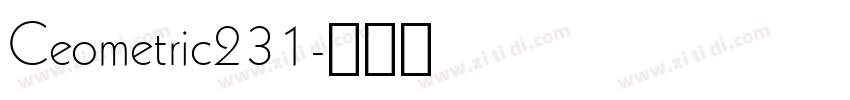 Ceometric231字体转换