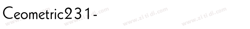 Ceometric231字体转换
