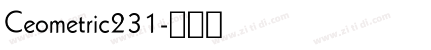 Ceometric231字体转换