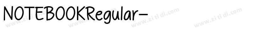 NOTEBOOKRegular字体转换 NOTEBOOKRegular字体转换