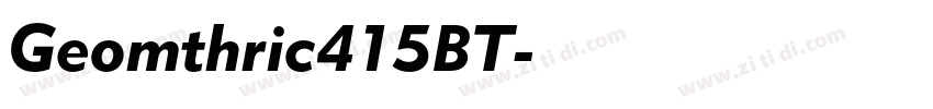 Geomthric415BT字体转换