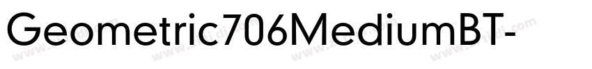 Geometric706MediumBT字体转换