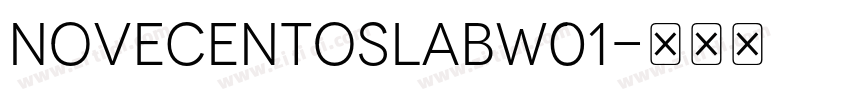 NovecentoSlabW01字体转换