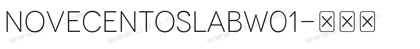 NovecentoSlabW01字体转换