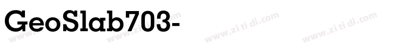 GeoSlab703字体转换