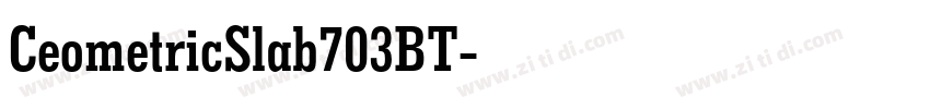 CeometricSlab703BT字体转换