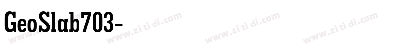 GeoSlab703字体转换