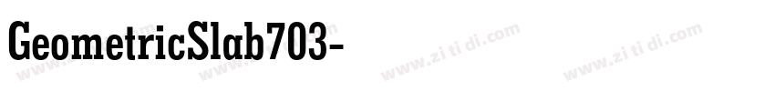 GeometricSlab703字体转换