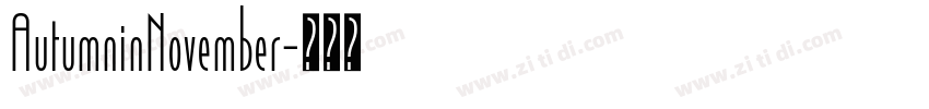 AutumninNovember字体转换