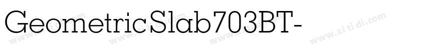 GeometricSlab703BT字体转换