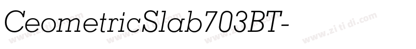 CeometricSlab703BT字体转换