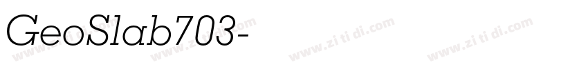 GeoSlab703字体转换