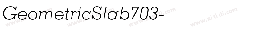 GeometricSlab703字体转换