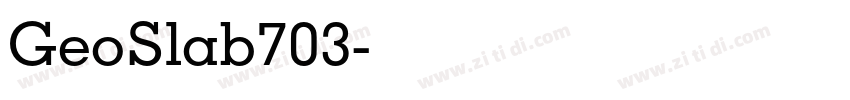 GeoSlab703字体转换