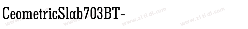 CeometricSlab703BT字体转换