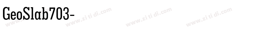 GeoSlab703字体转换