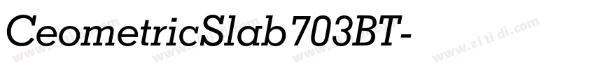 CeometricSlab703BT字体转换