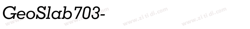 GeoSlab703字体转换