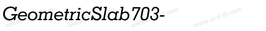 GeometricSlab703字体转换