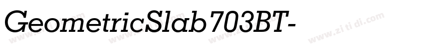 GeometricSlab703BT字体转换