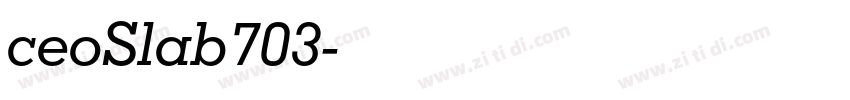ceoSlab703字体转换