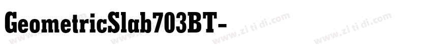 GeometricSlab703BT字体转换