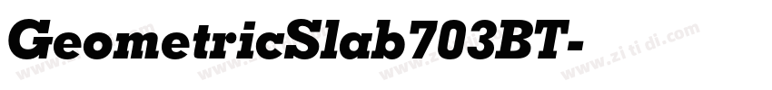 GeometricSlab703BT字体转换