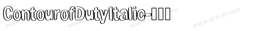ContourofDutyItalic字体转换