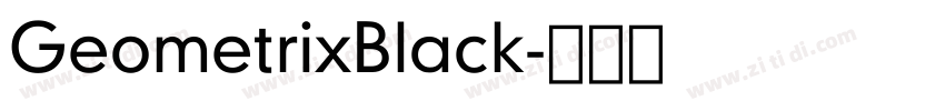 GeometrixBlack字体转换