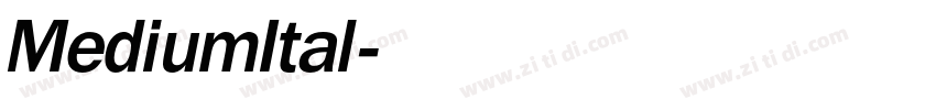 MediumItal字体转换