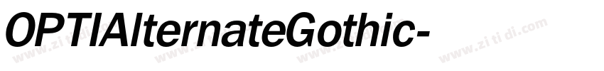 OPTIAlternateGothic字体转换
