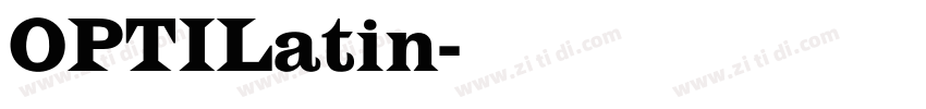 OPTILatin字体转换