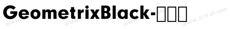 GeometrixBlack字体转换