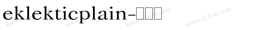 eklekticplain字体转换
